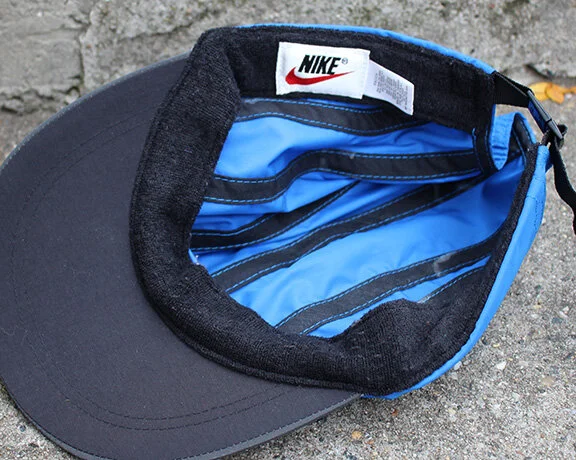 Vintage Nike Clima Fit Blue / Black / White Nylon 3m Strapback Hat